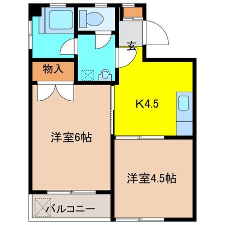 オリエンタルハイツ（熊谷市中央１丁目）の物件間取画像